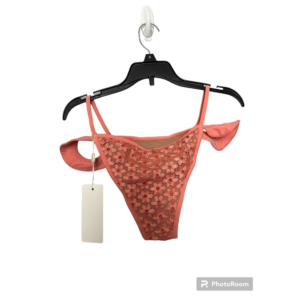 For Love & Lemons lace Bikini Bottoms coral size S‎ NWT - Picture 2 of 3